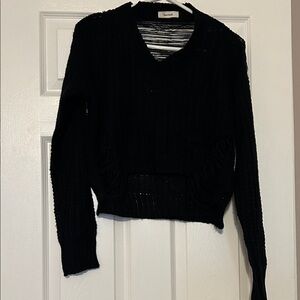 TeenBell Black V-Neck Sweater